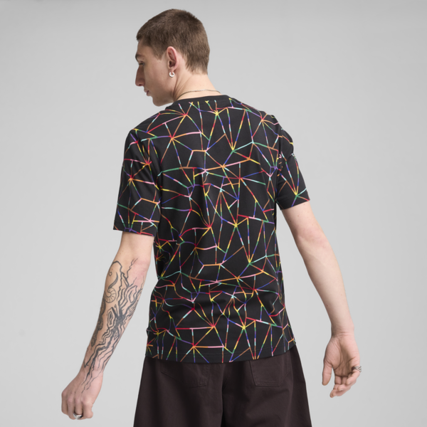 Playera estampada Love United para hombre, PUMA Black, large-MEX