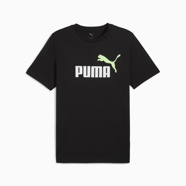 Essentials 2 Colour No. 1 Logo Tee Men, PUMA Black-Spring Fern, large-MEX