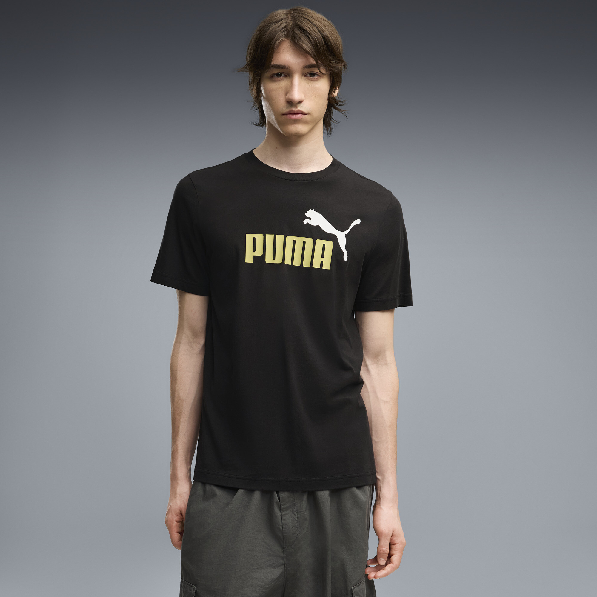PUMA Essentials 2 Colour No. 1 Logo T-Shirt Herren, Kleidung, Schwarz, M