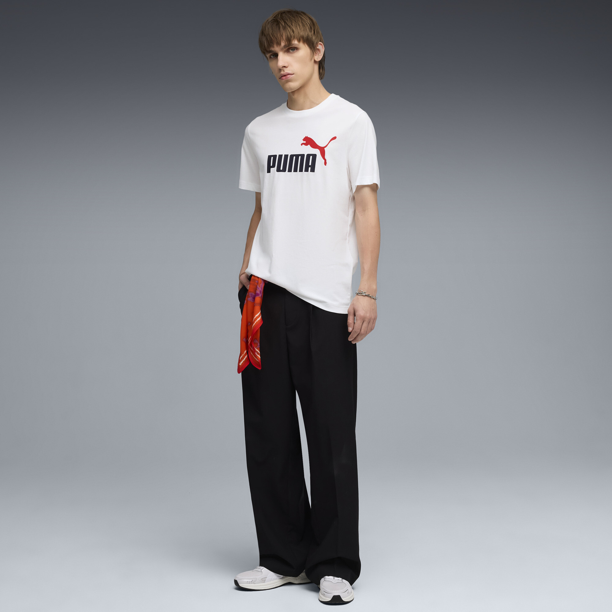 PUMA Essentials 2 Colour No. 1 Logo T-shirt voor Heren, Rood/Wit, Maat L thumbnail 4