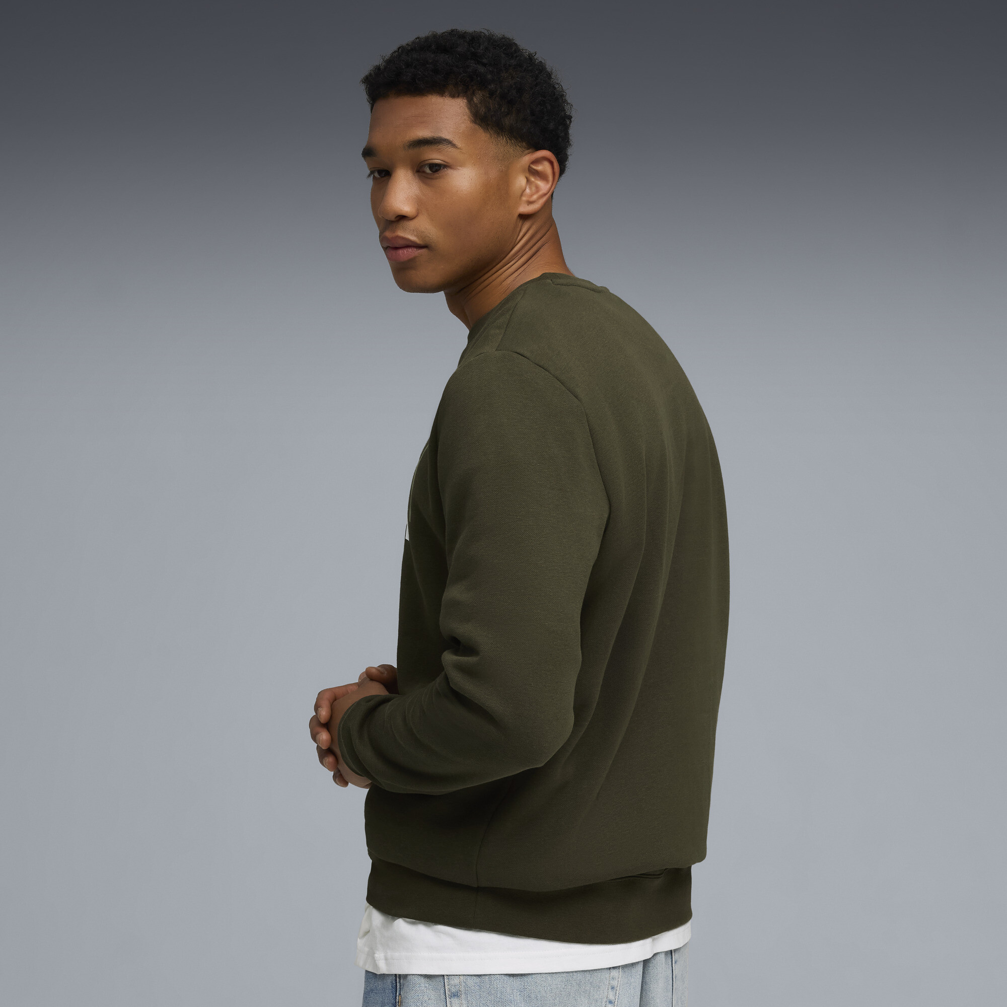 PUMA Essentials 2 Colour No. 1 Logo fleecetrui met ronde hals voor Heren, Maat XL thumbnail 5