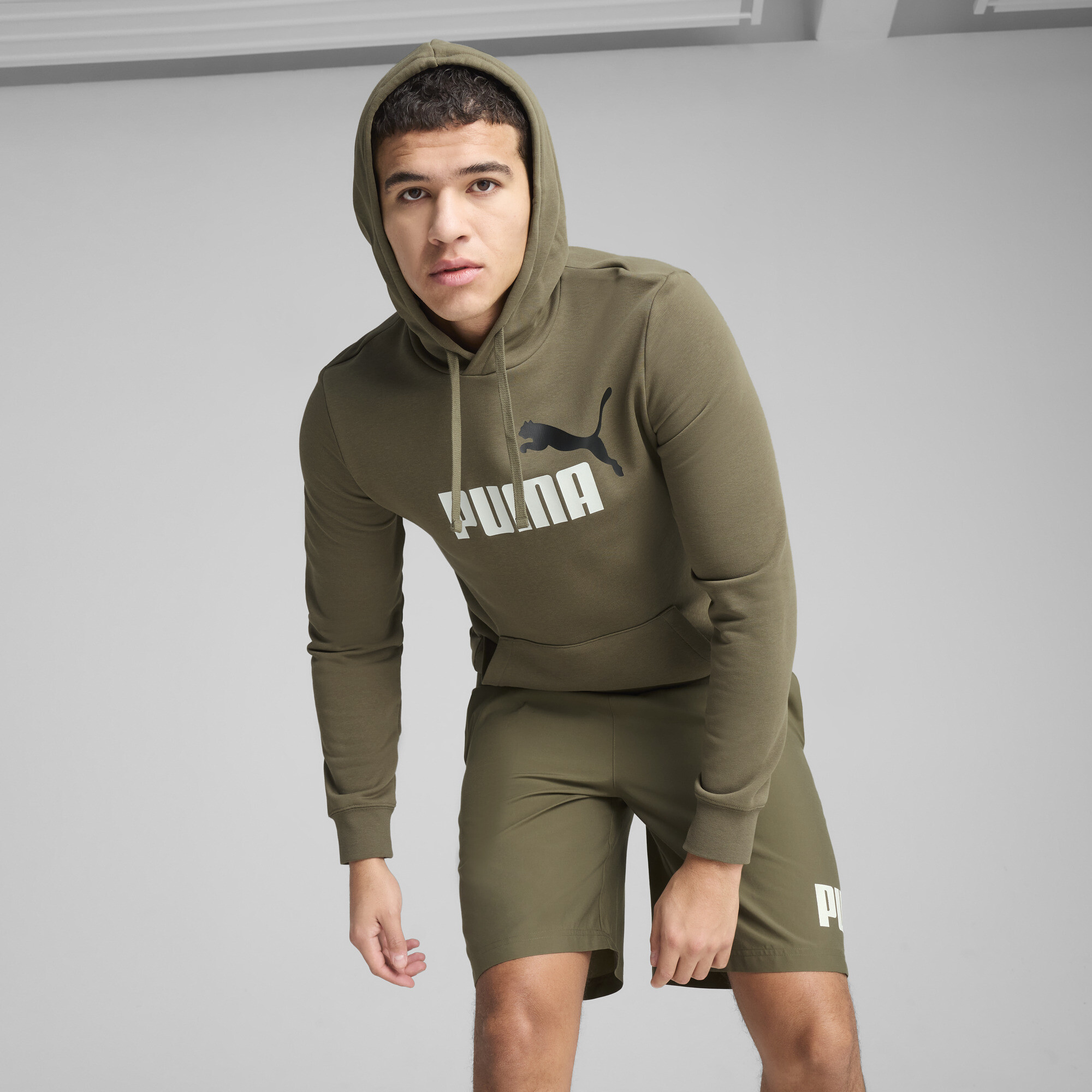 Puma Essentials 2 Colour No. 1 Logo Hoodie Herren | Mit Logo Print | Loden Green | Größe: L