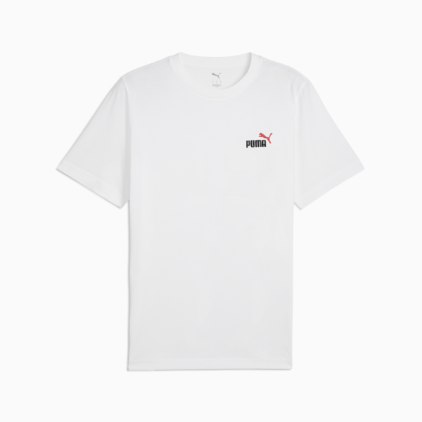 Essentials 2 Colour Small No. 1 Logo Tee Men, PUMA White, large-MEX