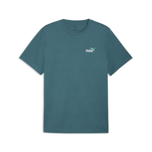 Remera PUMA Essentials 2 Colour Small No. 1 Logo para Hombre En Emerald Ice