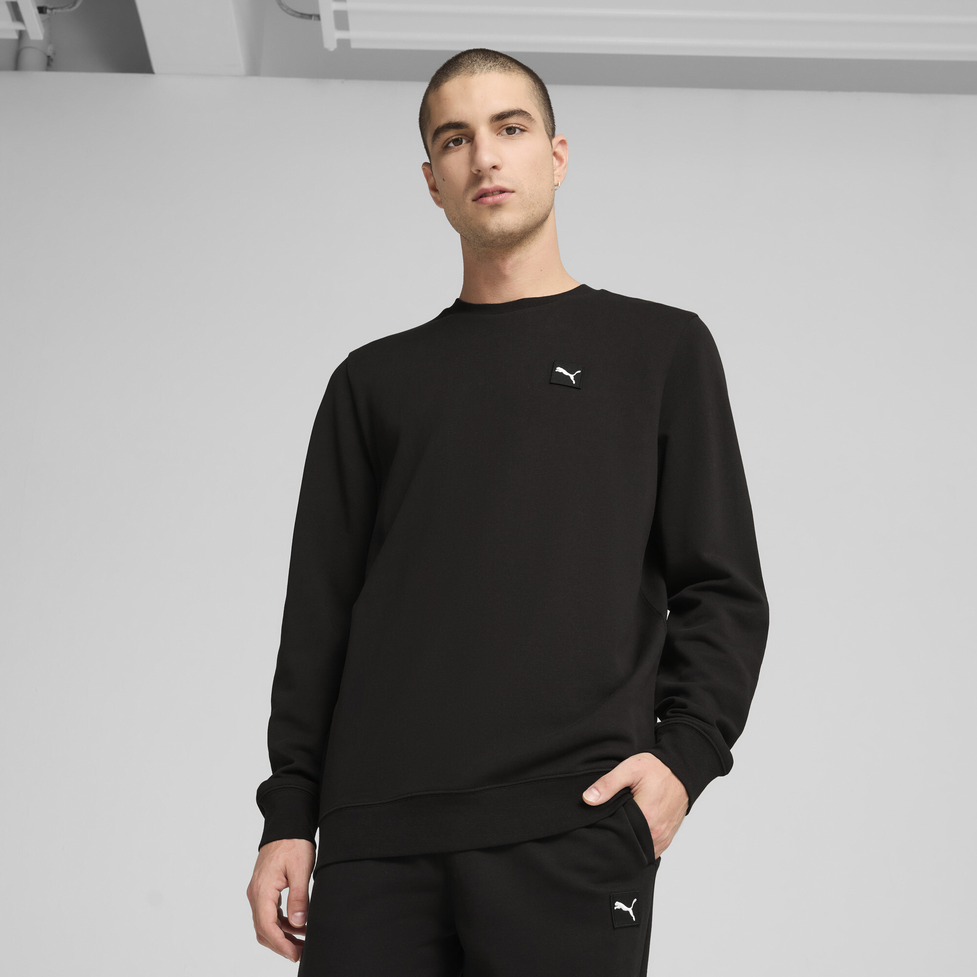 Puma Essentials Elevated Crewneck Herren | Mit Plain | Black | Größe: XS