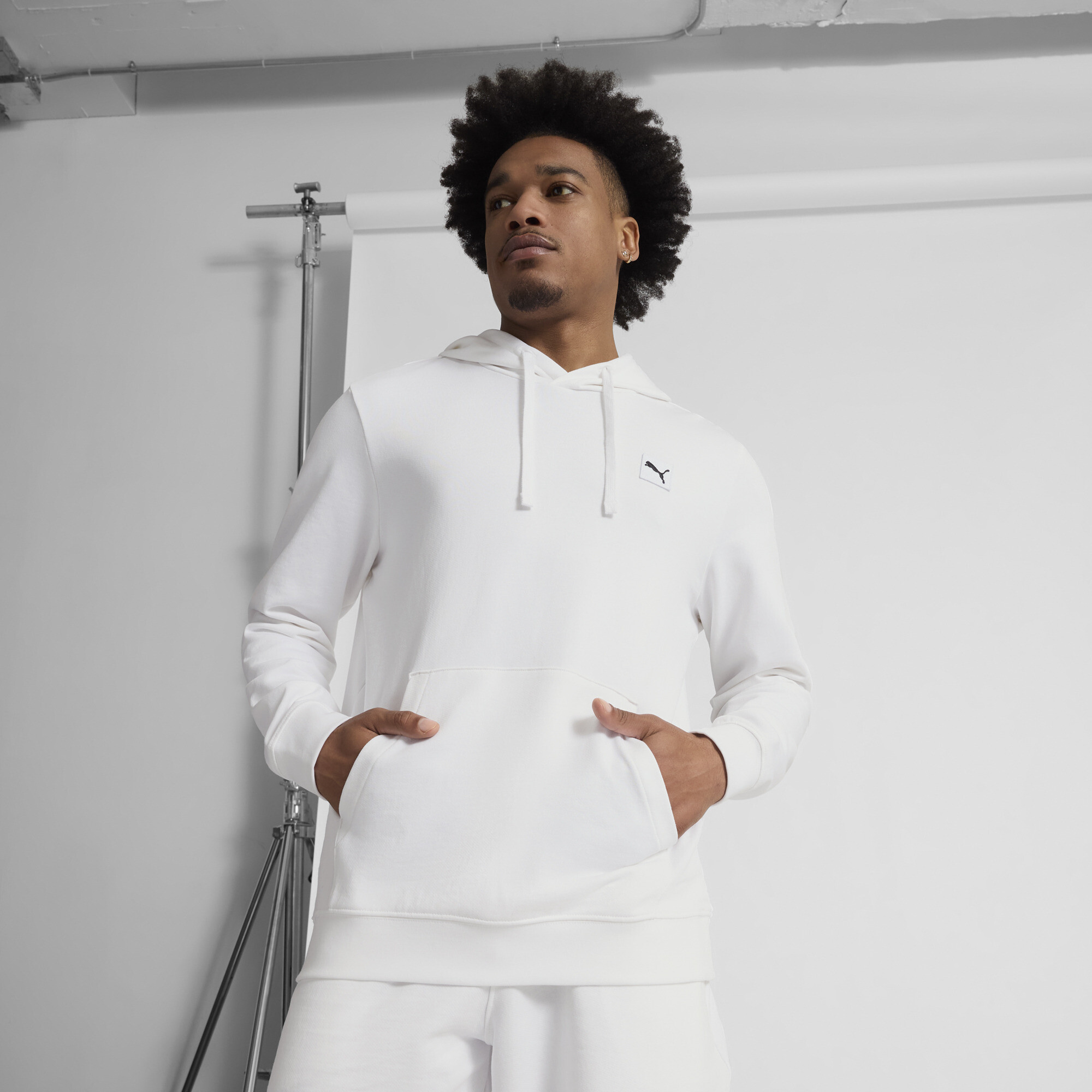 Puma Essentials Elevated Men's Hoodie In White