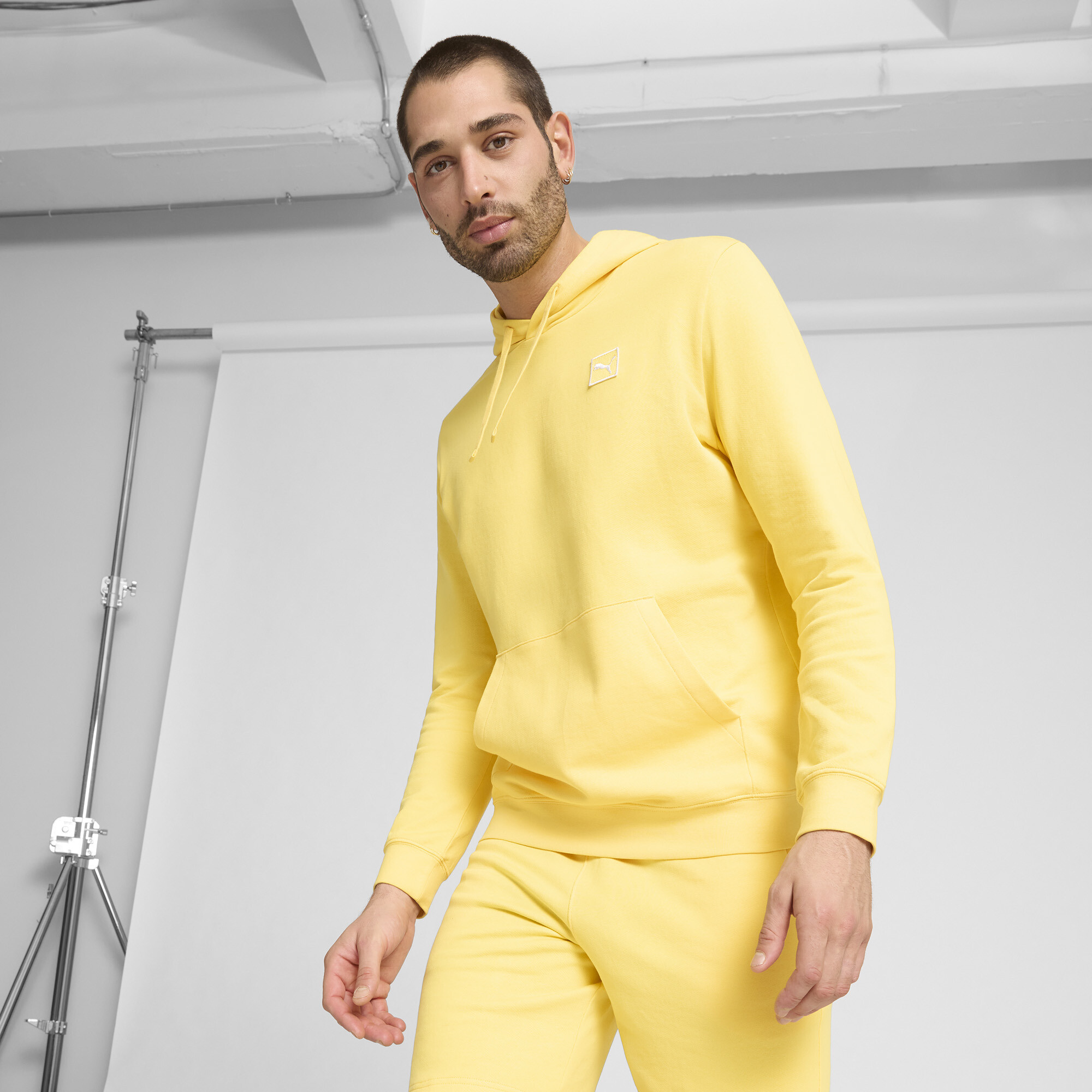 PUMA Elevated Essentials Men's Hoodie in Yellow, Size XL