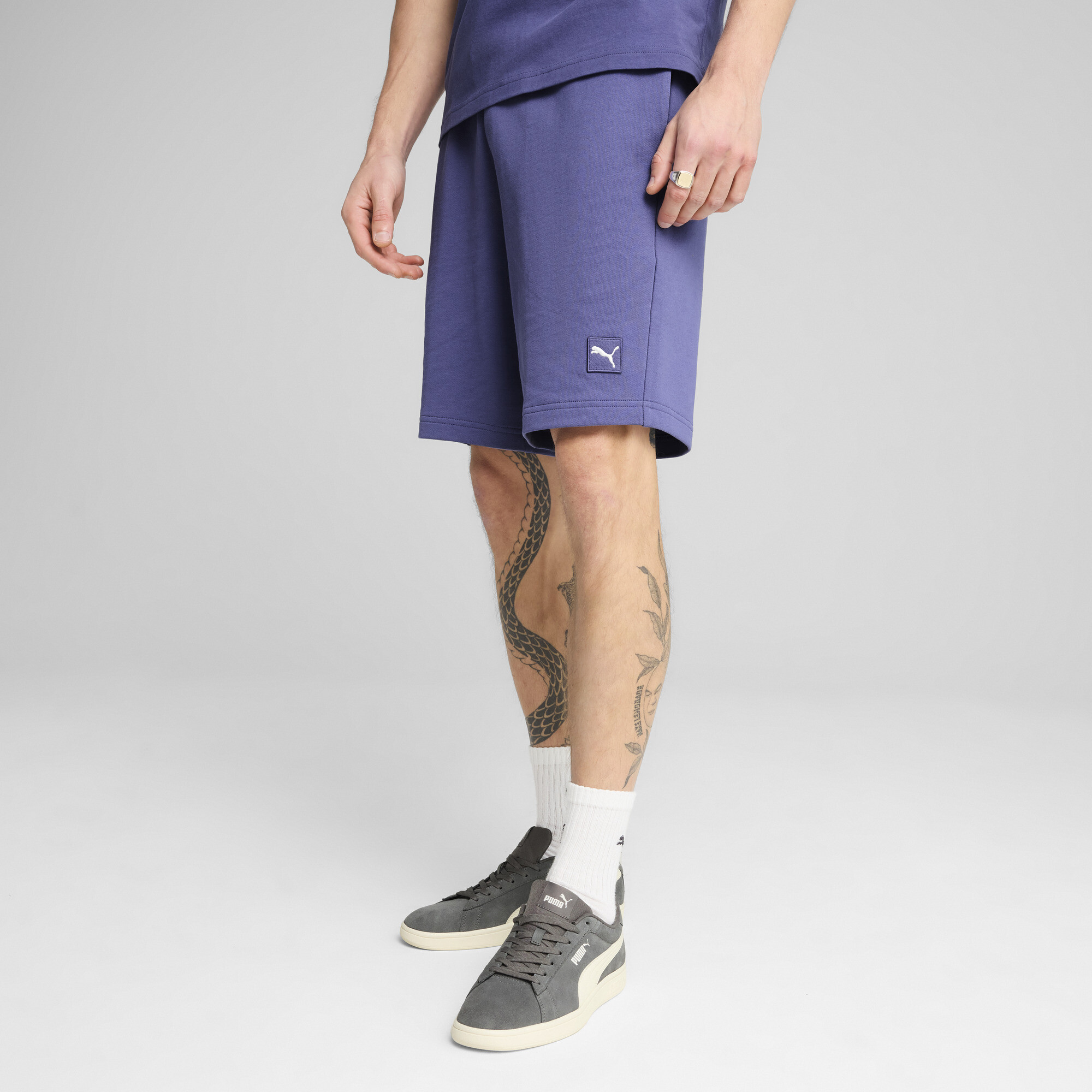 Puma Essentials Elevated 9" Shorts Herren | Mit Plain | Blue Crystal | Größe: L