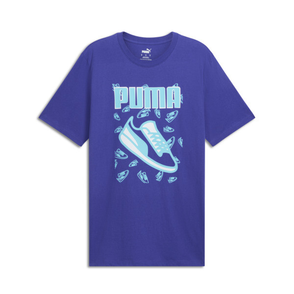 Puma Sneakers Graphic Men's T-shirt In Lapis Lazuli