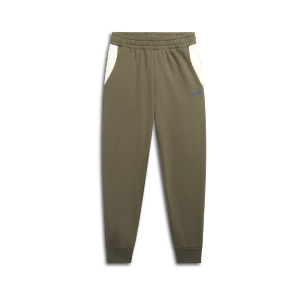 Puma Power Men's Colorblock Pants In Dark Olive