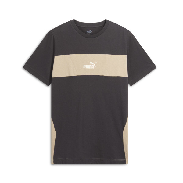 Puma Power Men's Colorblock T-shirt In Black