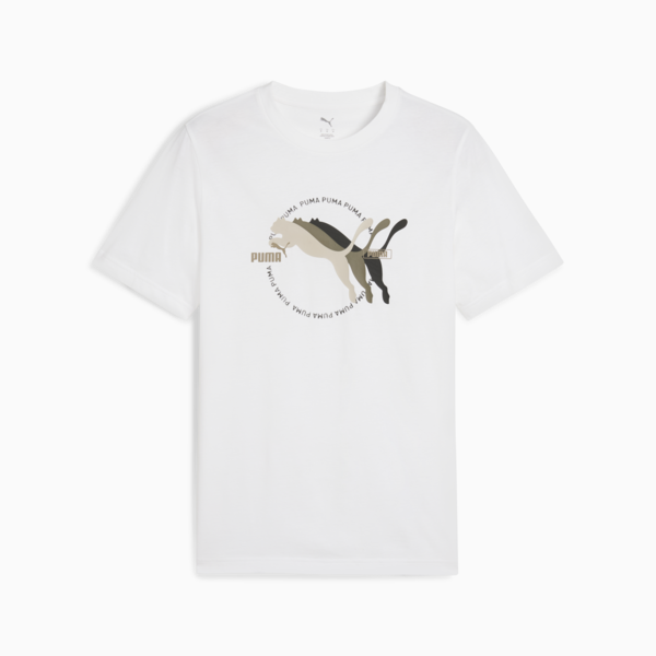 Remera Graphics Multiple Cat Logo para hombre, PUMA White, large-ARG