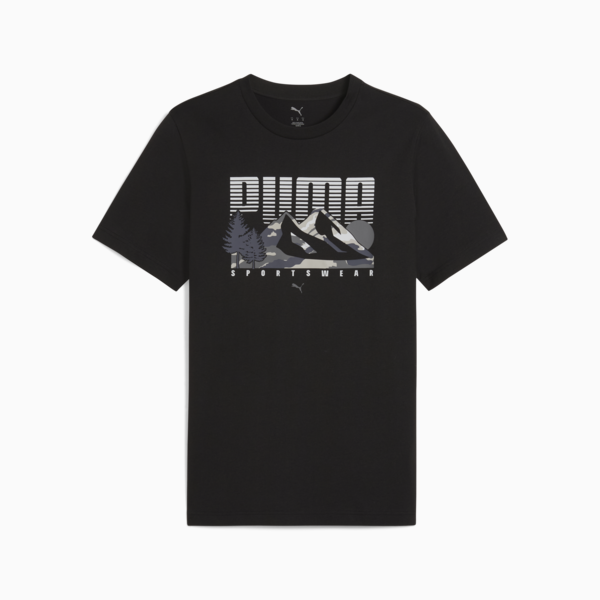 Remera Graphics Mountain para hombre, PUMA Black, large-ARG