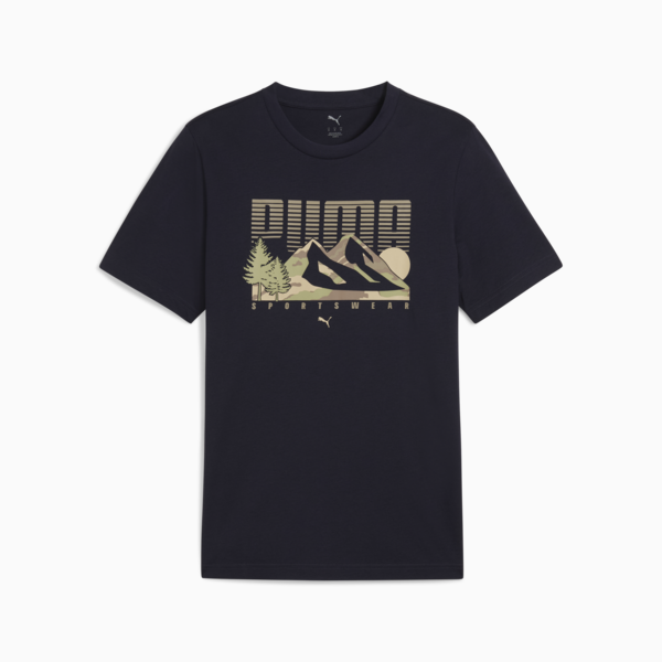 Playera Graphics Mountain para hombre, New Navy, large-MEX