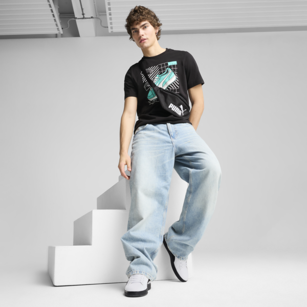 Graphics Sneaker Tee Men, PUMA Black, large-MEX
