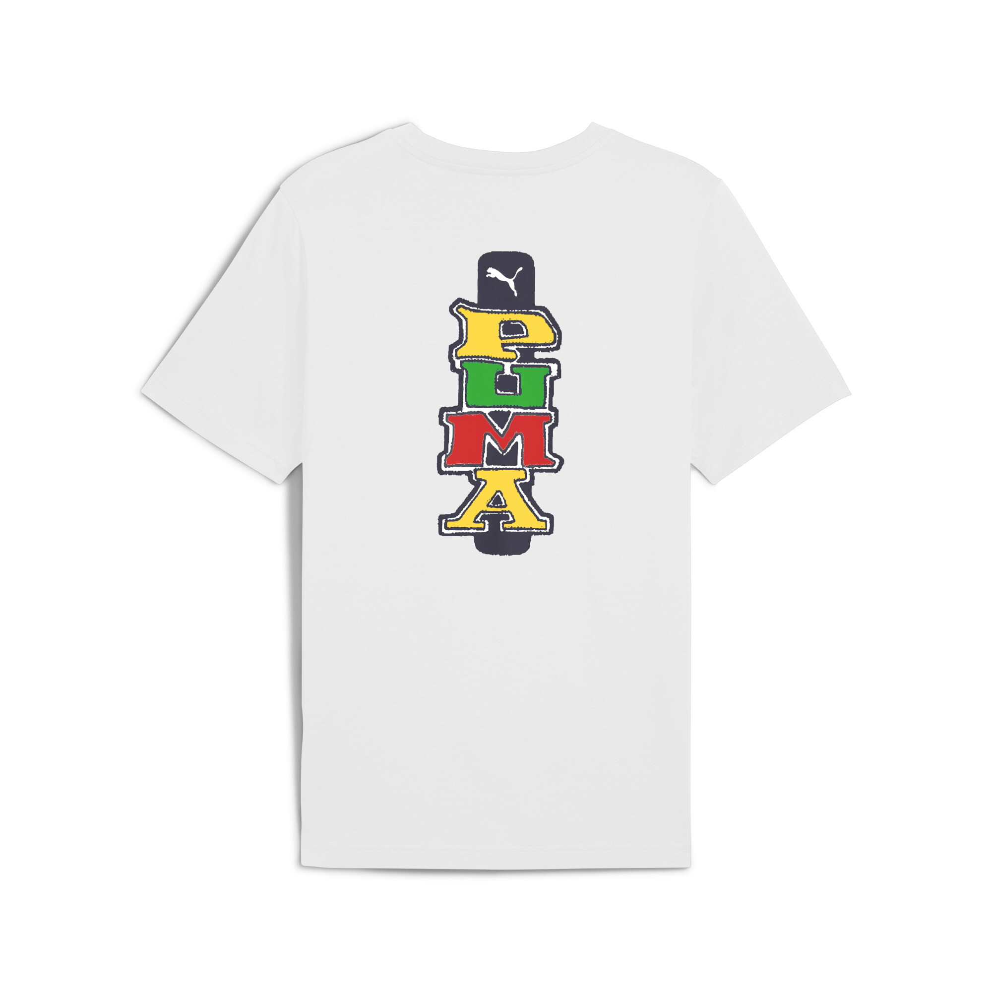 Graphics PUMA Back T-shirt voor Heren, Wit, Maat L
