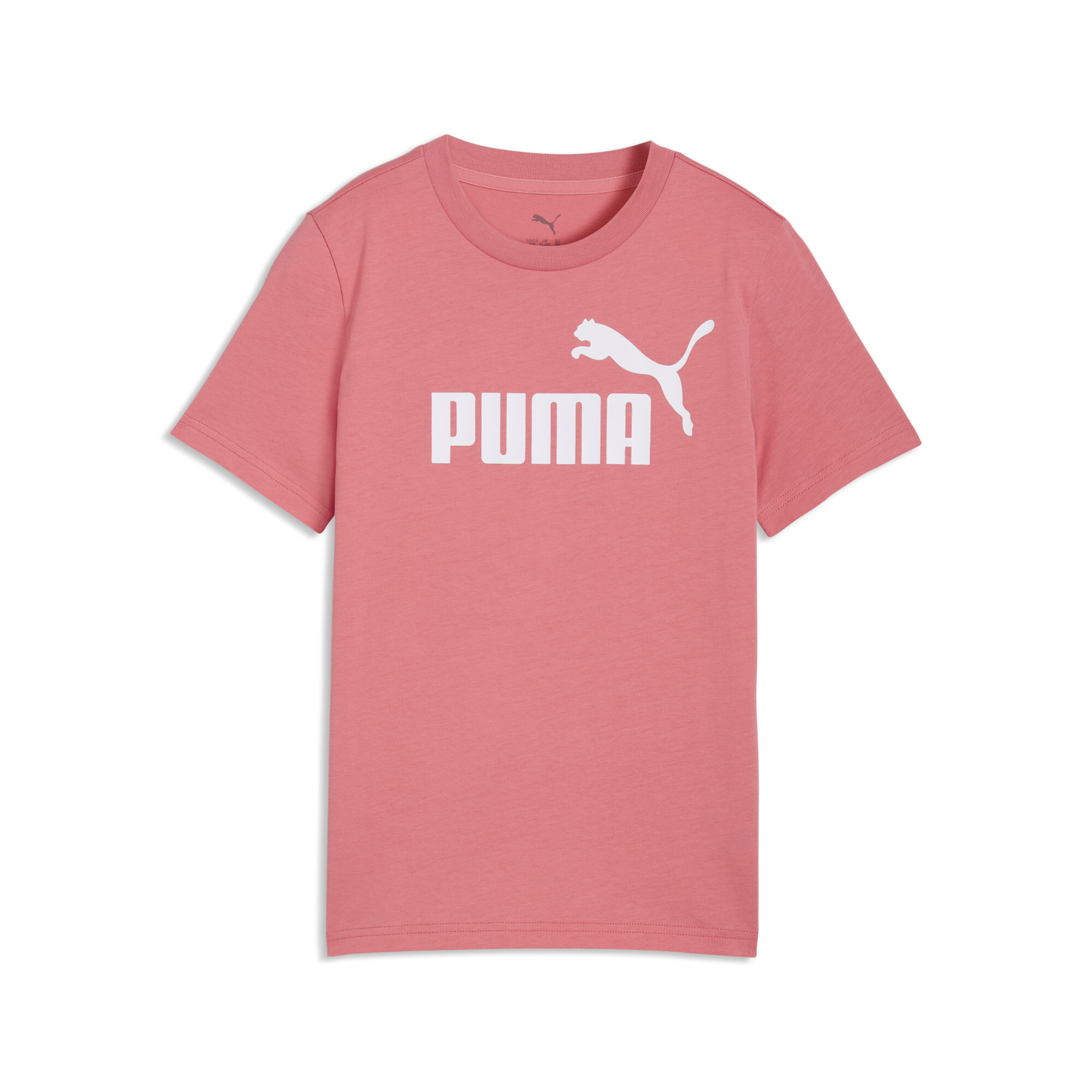 PUMA ESS No. 1-logo T-shirt voor Dames, Roze, Maat 15-16Y