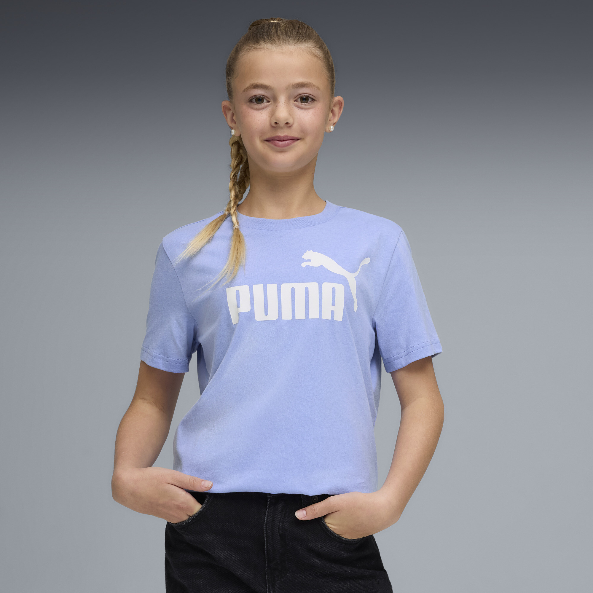 PUMA ESS No. 1-logo T-shirt voor Dames, Maat 7-8Y thumbnail 4