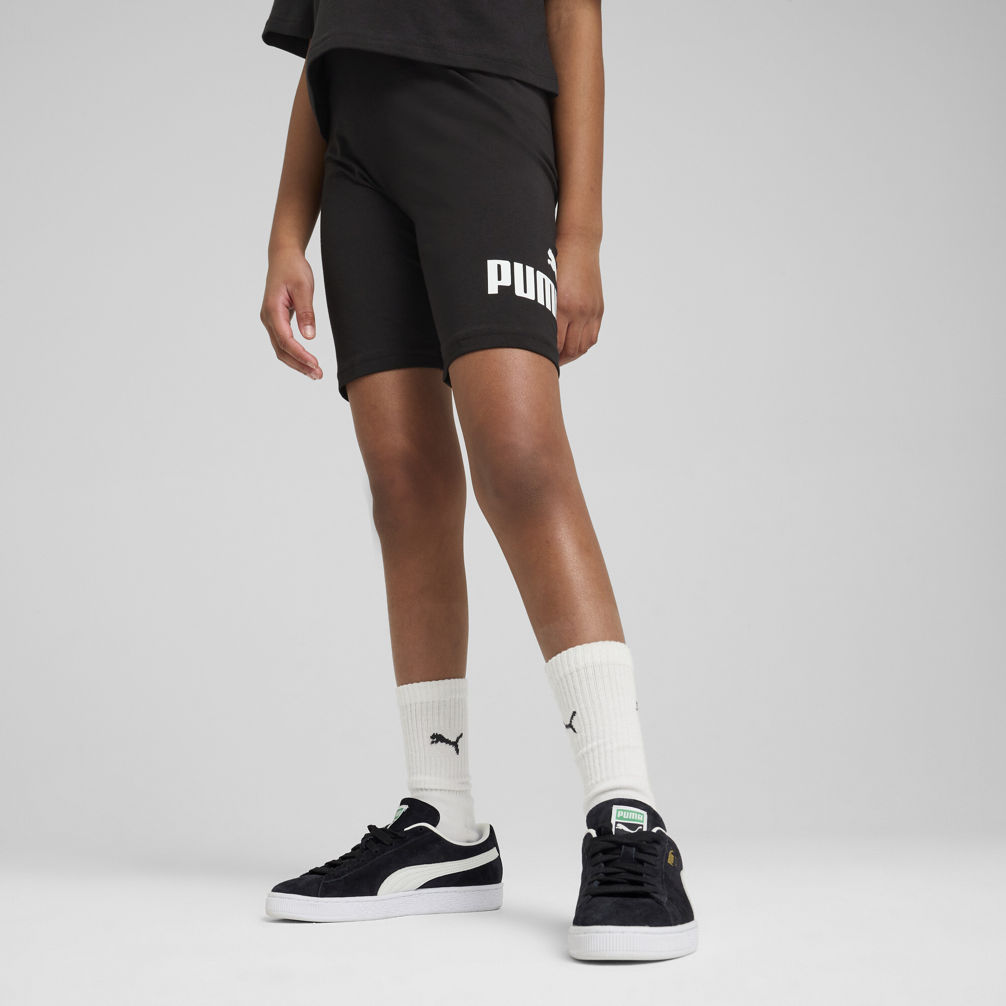 Puma ESS No. 1 Logo Radlerhose Teenager Für Damen Für Kinder | Mit Logo Print | Black | Größe: 13-14Y