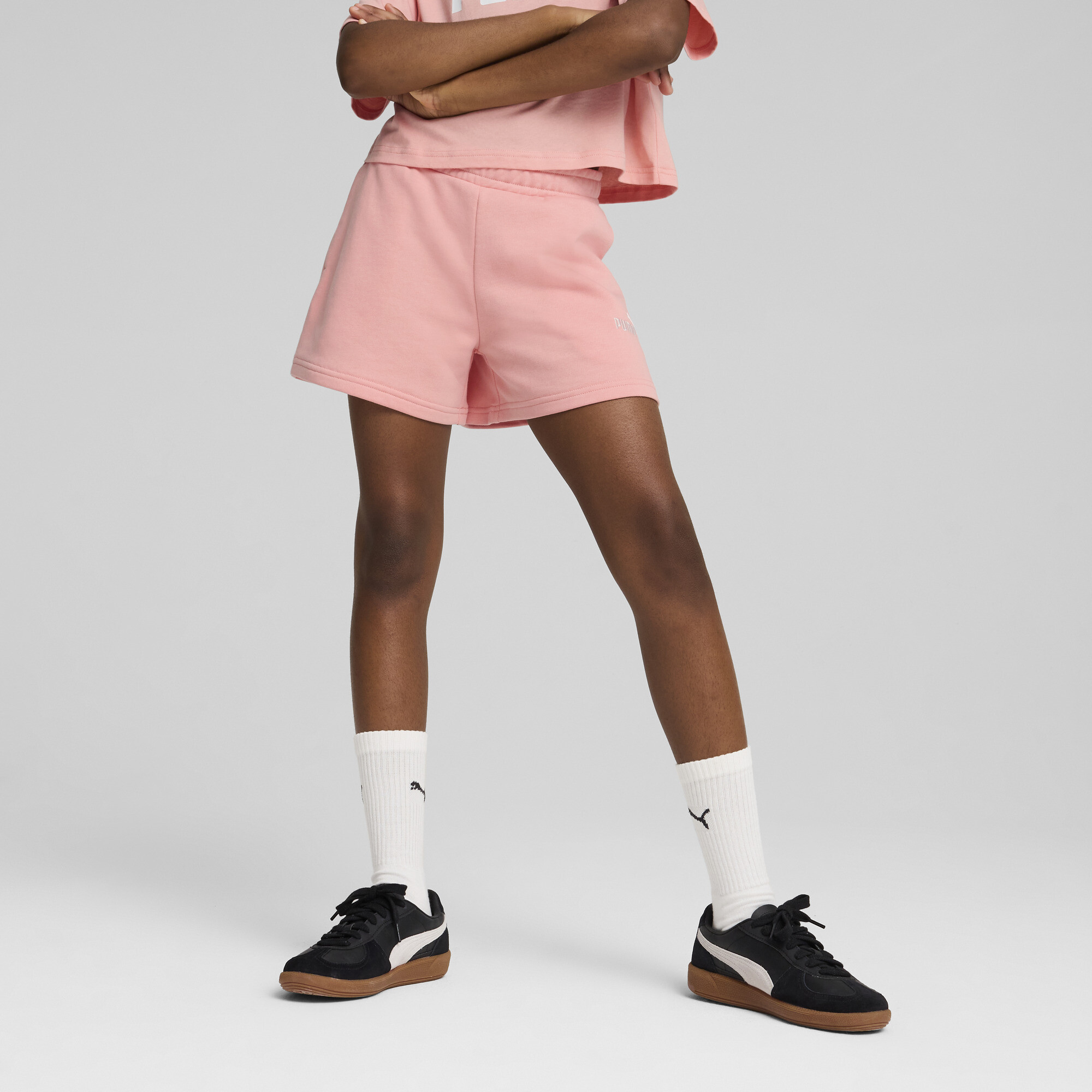 Puma ESS Small No. 1 Logo Shorts Teenager Für Damen Für Kinder | Mit Plain | Pink Fruit | Größe: 5-6Y