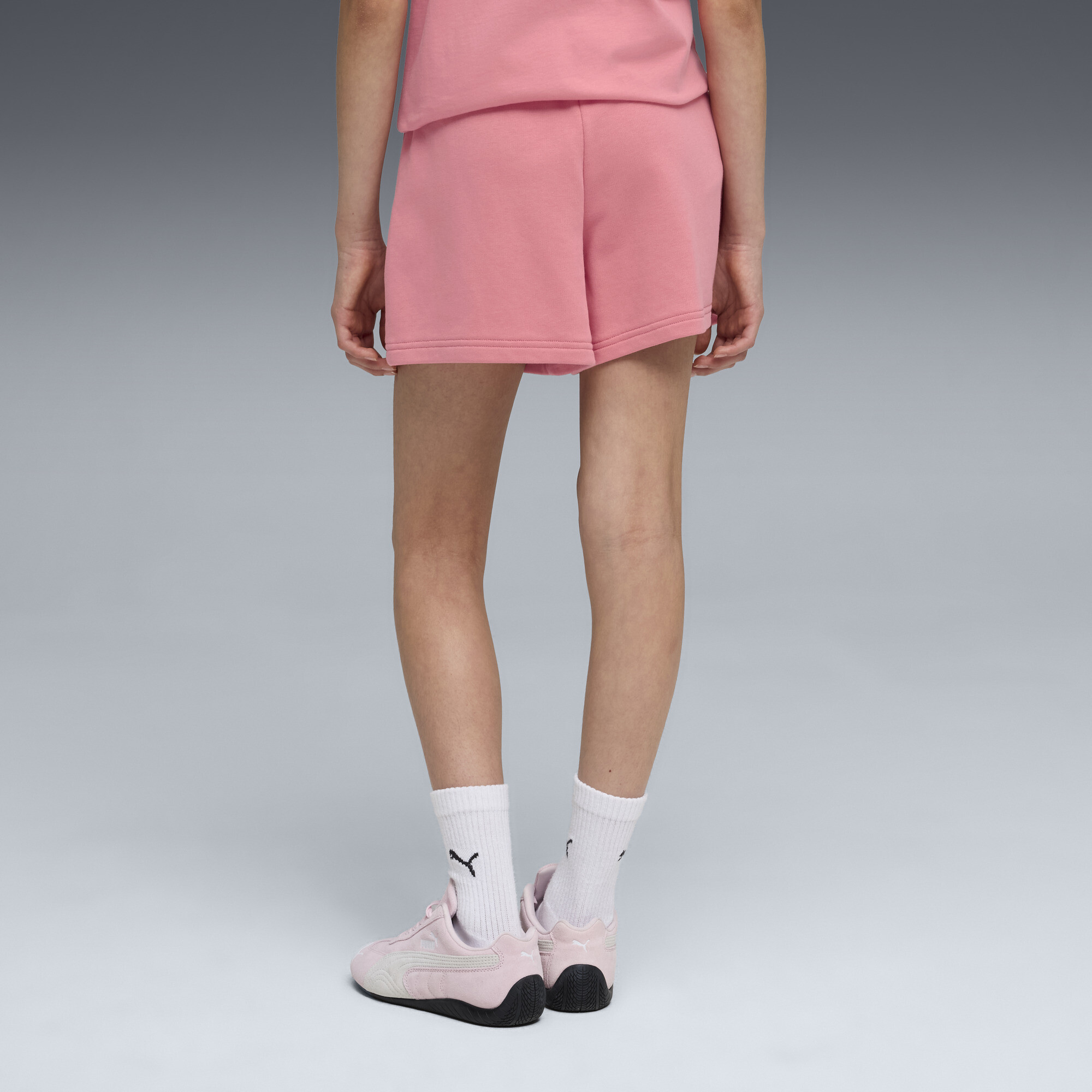 PUMA ESS Small No. 1-logo short voor Dames, Roze, Maat 5-6Y thumbnail 5