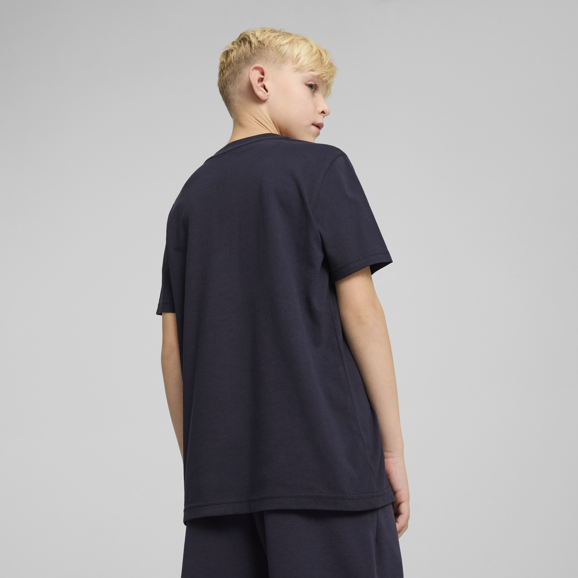 PUMA ESS No. 1-logo T-shirt voor Heren, Blauw, Maat 13-14Y thumbnail 3