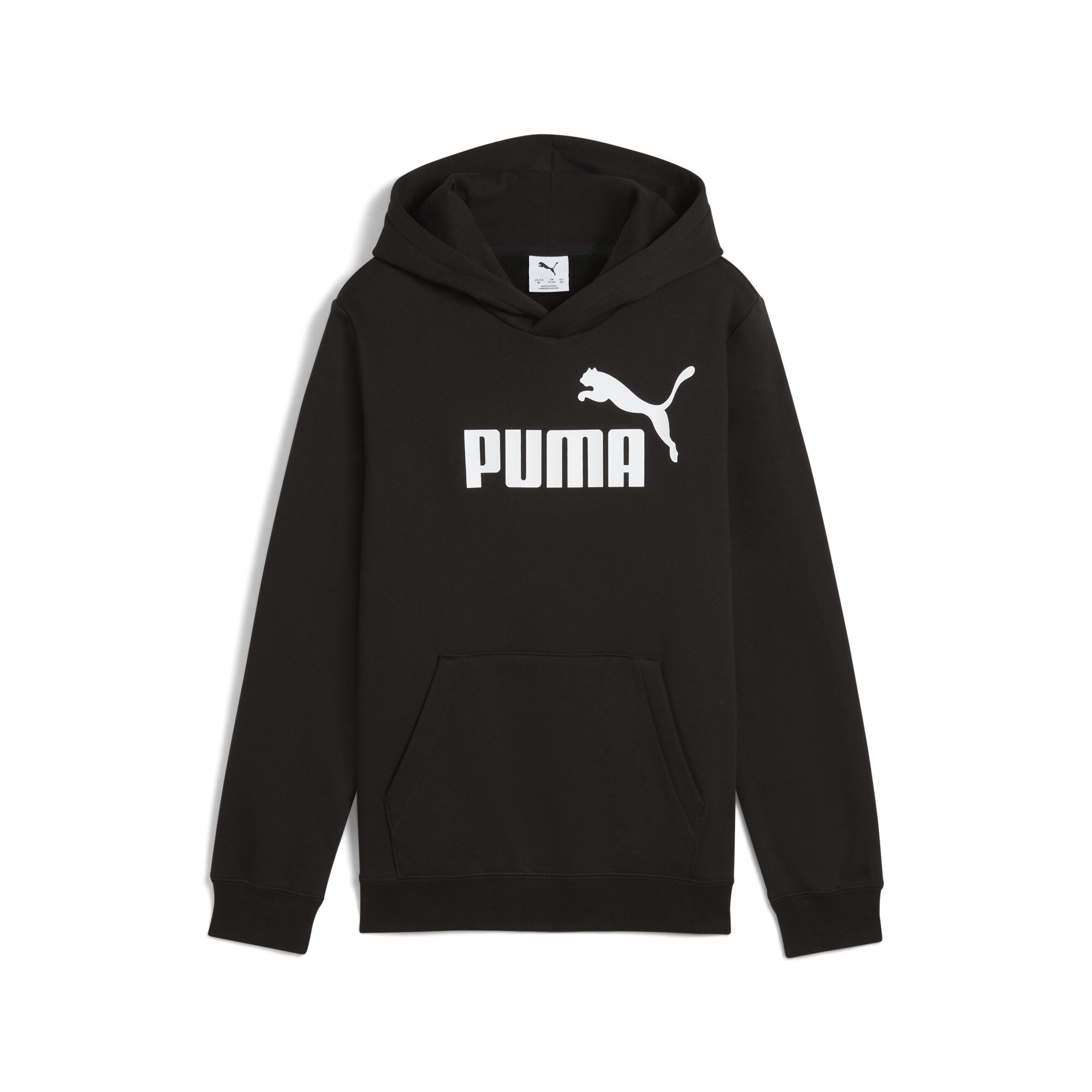 PUMA ESS No. 1-logo fleece hoodie voor Heren, Zwart, Maat 15-16Y thumbnail 3