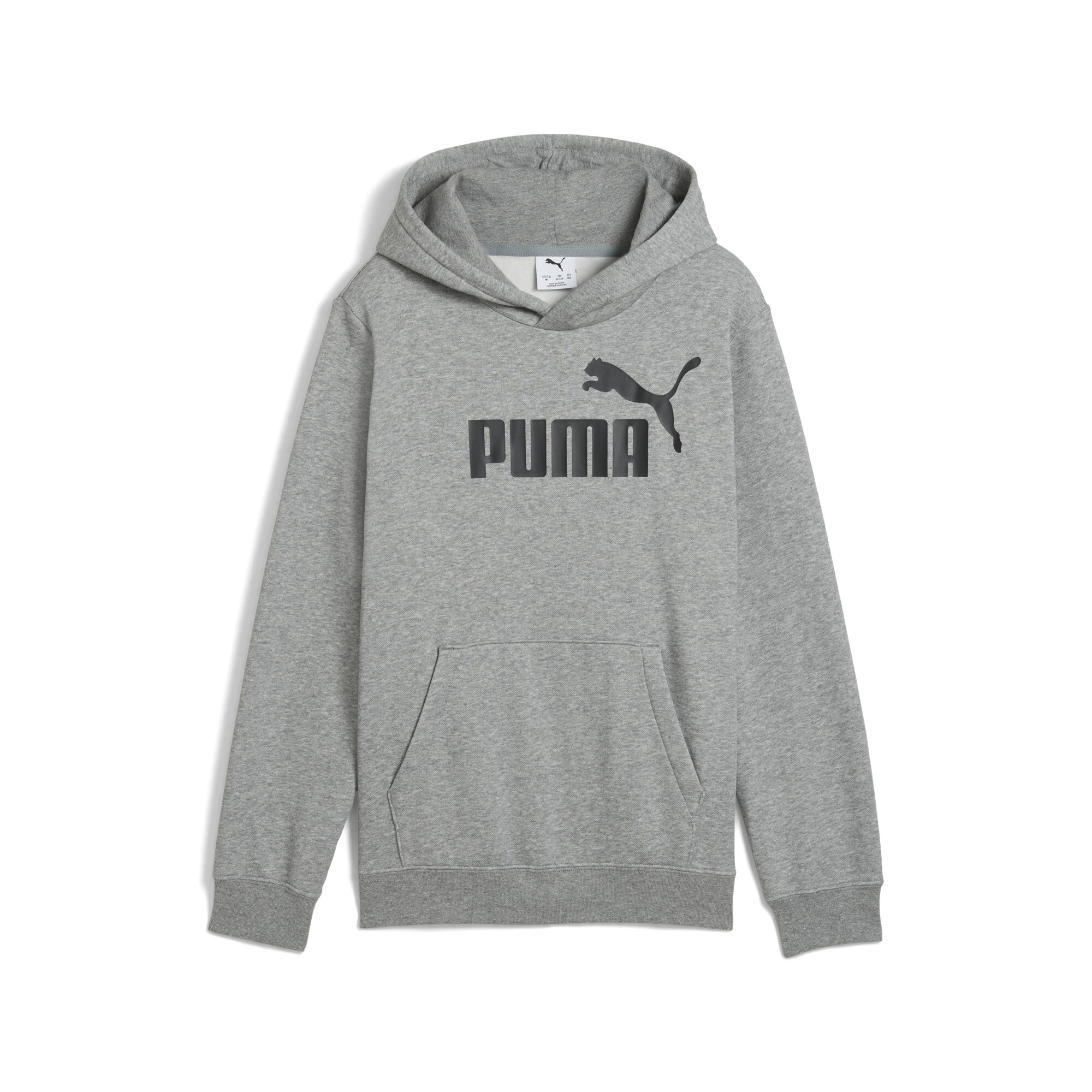 PUMA ESS No. 1-logo fleece hoodie voor Heren, Grijs, Maat 7-8Y thumbnail 3