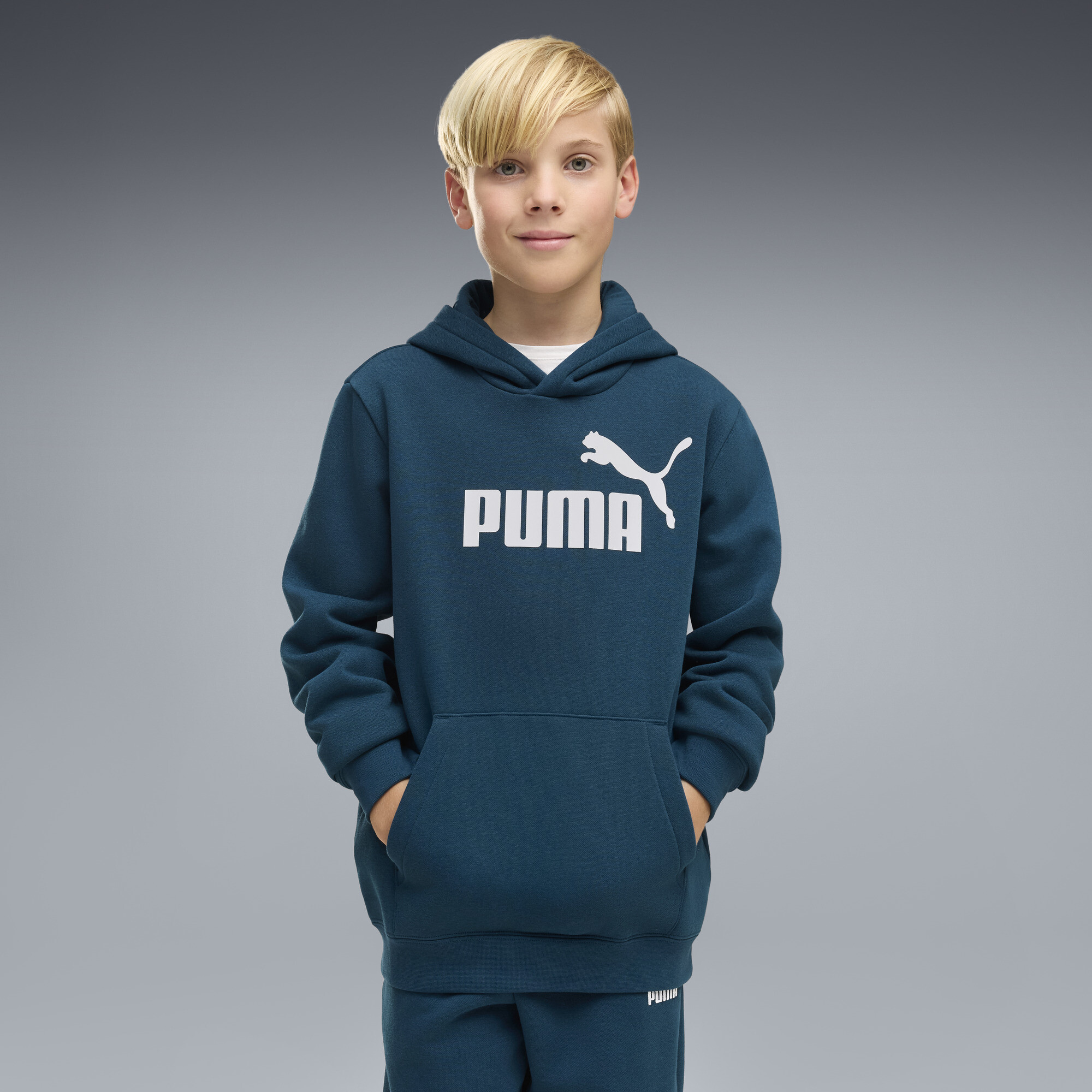 Sweat shirt enfant Puma ESSENTIAL BIG LOGO FZ HOODIE EU - vue 10