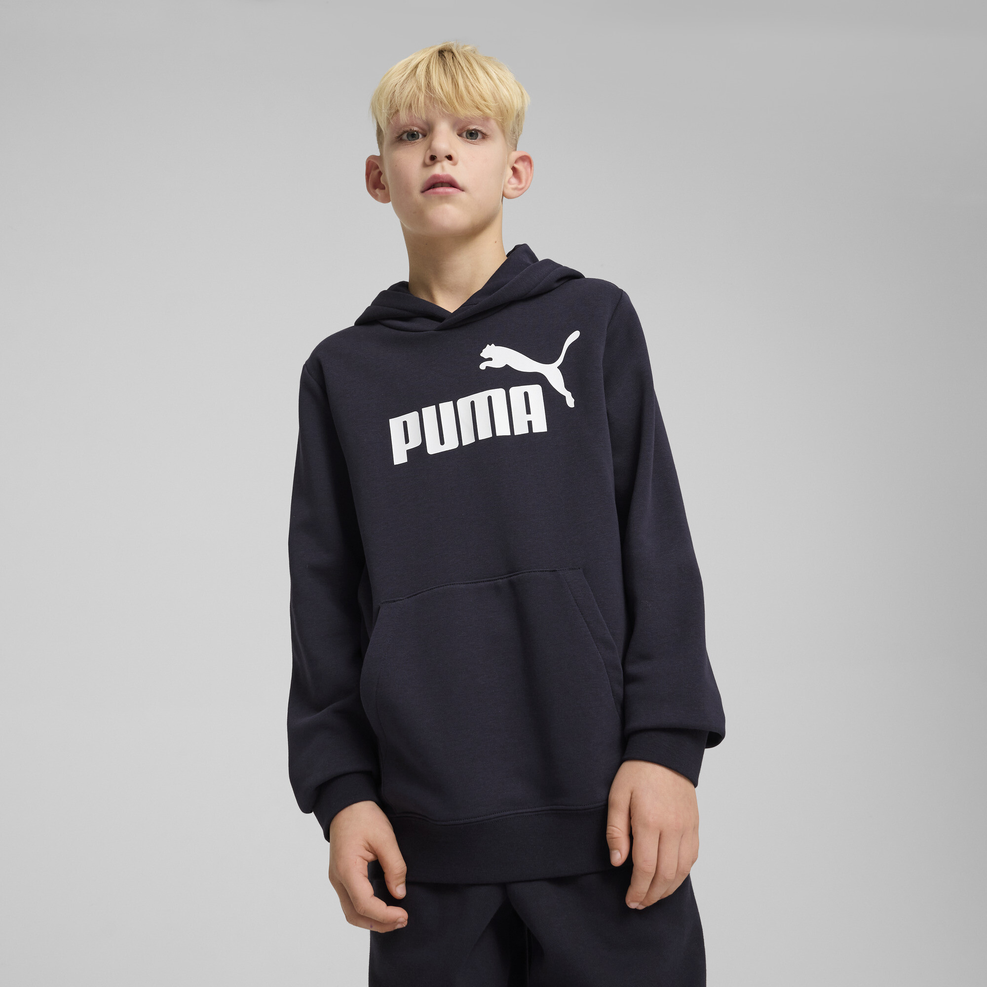 Puma ESS No. 1 Logo Hoodie Teenager Für Herren Für Damen Für Kinder | Mit Logo Print | New Navy | Größe: 9-10Y