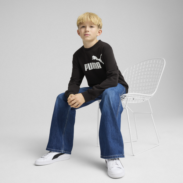 ESS No. 1 Logo Crew Youth, PUMA Black, large-MEX
