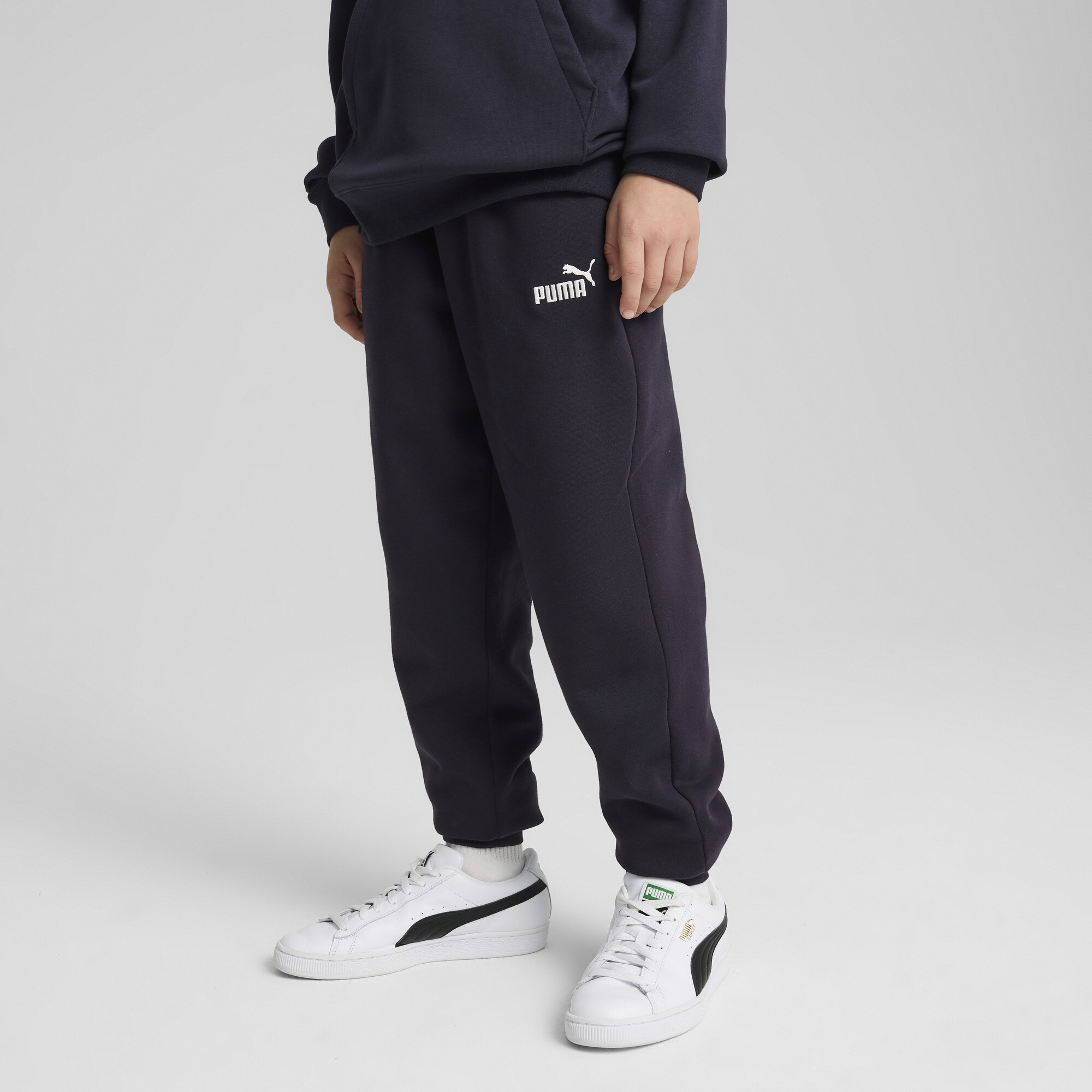 PUMA ESS No. 1-logo fleece sweatpant voor Heren, Blauw, Maat 5-6Y thumbnail 4