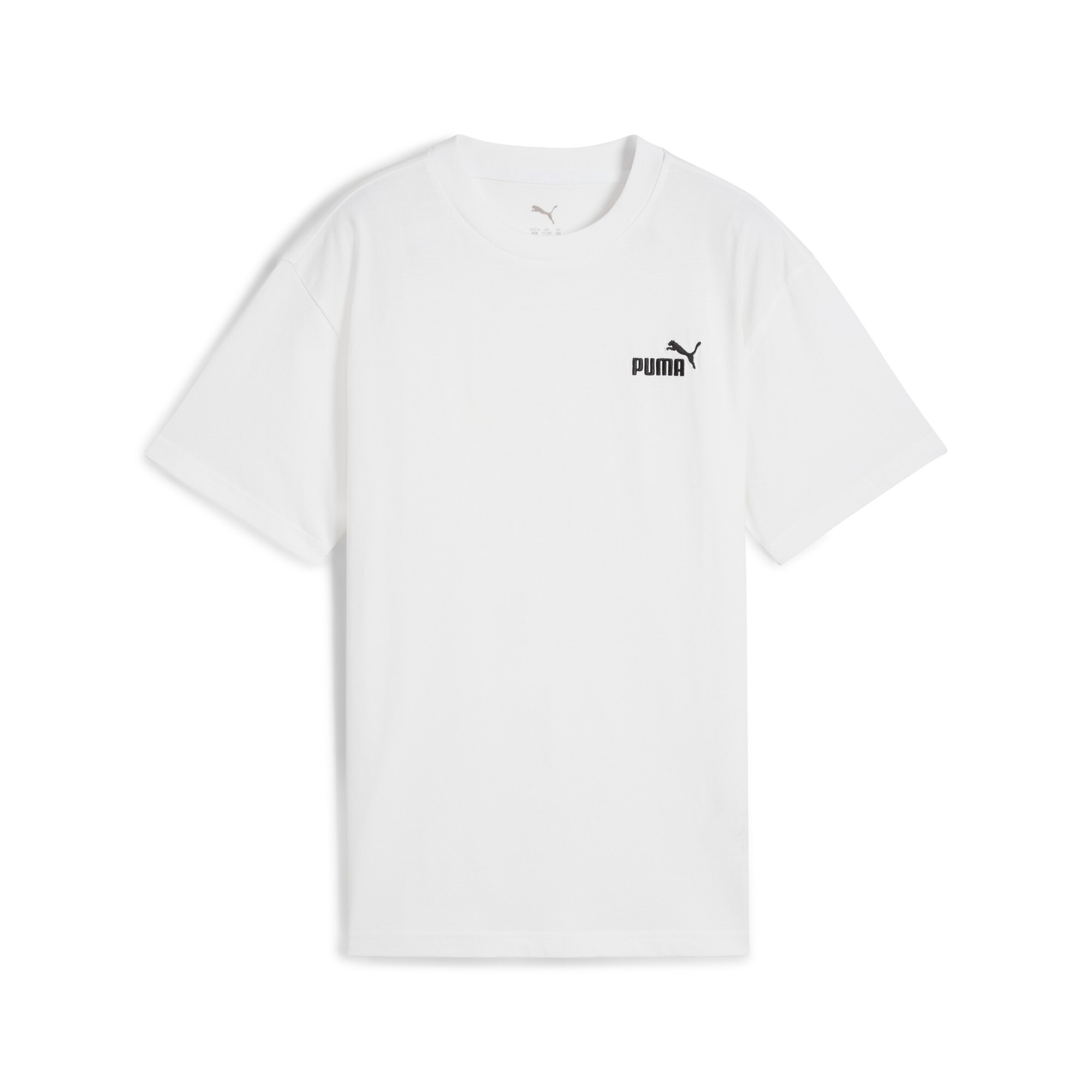 PUMA ESS Small No. 1-logo relaxed T-shirt voor Heren, Wit, Maat 11-12Y thumbnail 3