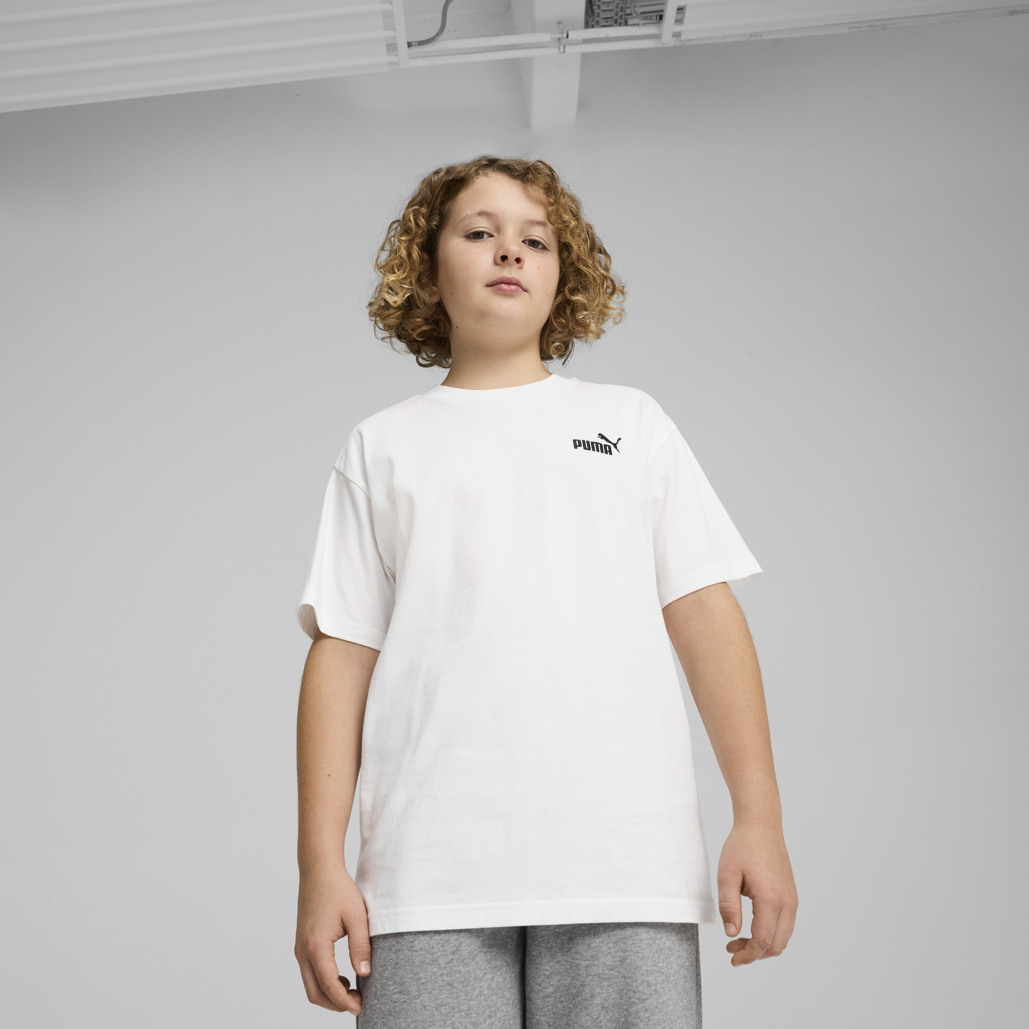 Puma ESS Small No. 1 Logo Relaxed T-Shirt Teenager Für Herren Für Damen Für Kinder | Mit Plain | White | Größe: 13-14Y