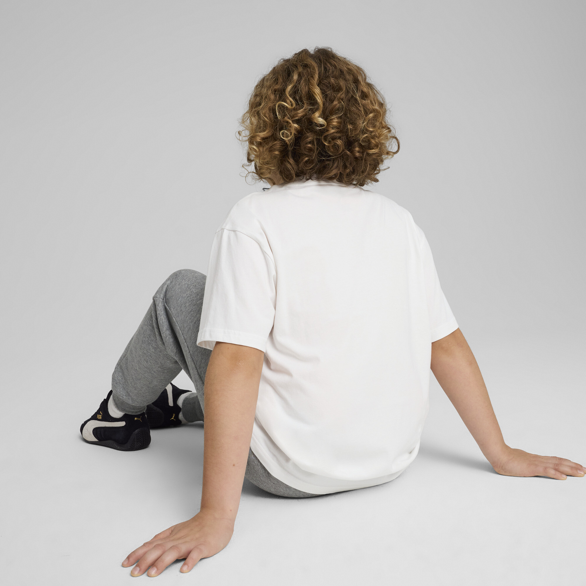 PUMA ESS Small No. 1-logo relaxed T-shirt voor Heren, Wit, Maat 11-12Y thumbnail 5