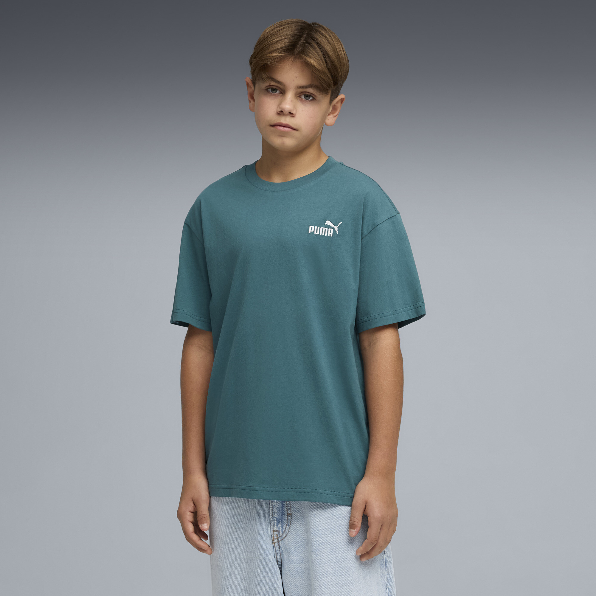 PUMA ESS Small No. 1-logo relaxed T-shirt voor Heren, Maat 9-10Y