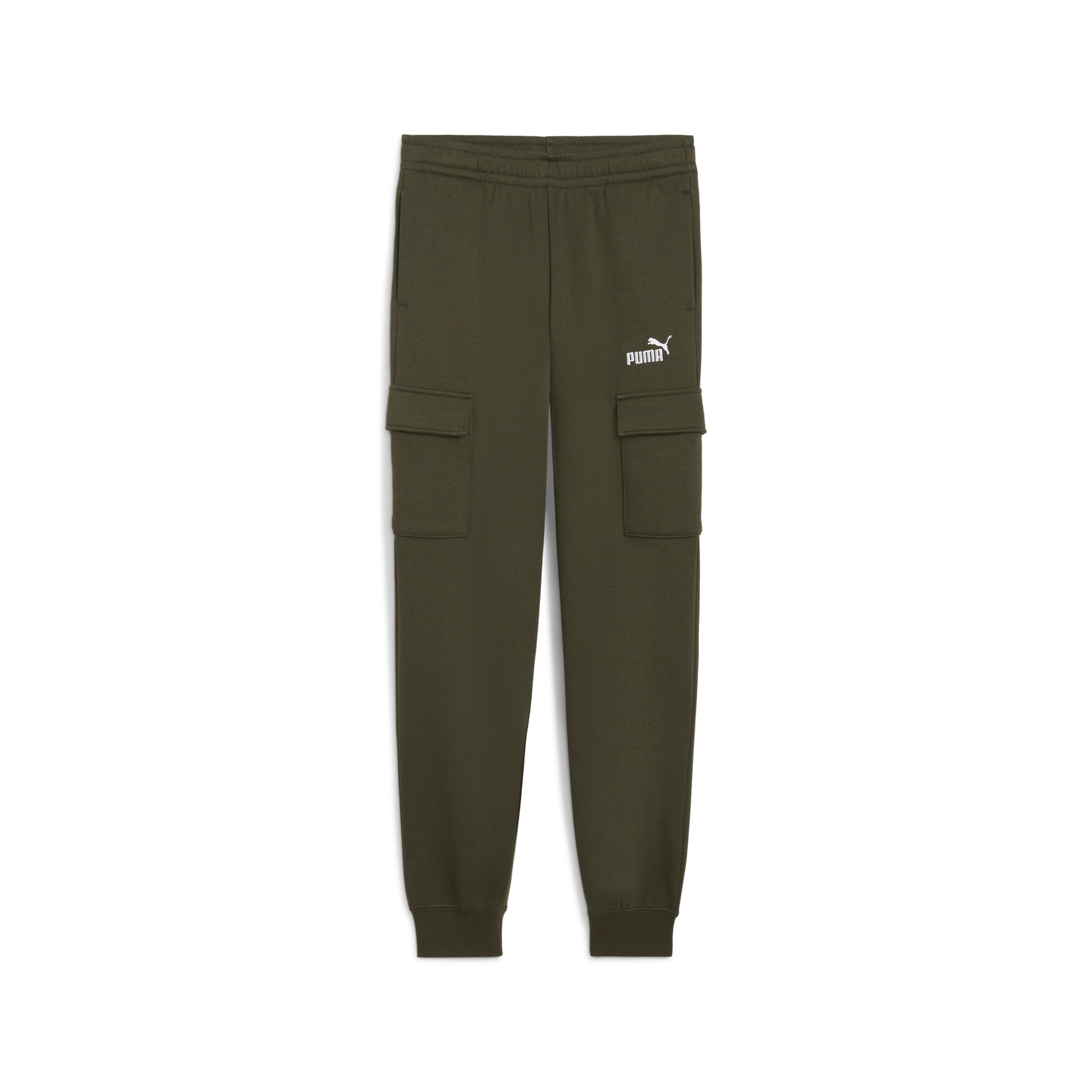 Puma Essentials No. 1 Logo Cargohose Teenager Für Herren Für Damen Für Kinder | Mit Plain | Dark Olive | Größe: 9-10Y