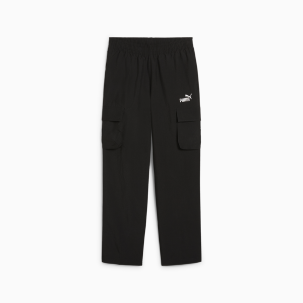 ESS No. 1 Logo Woven Cargo Pants Youth, PUMA Black, large-ZAF