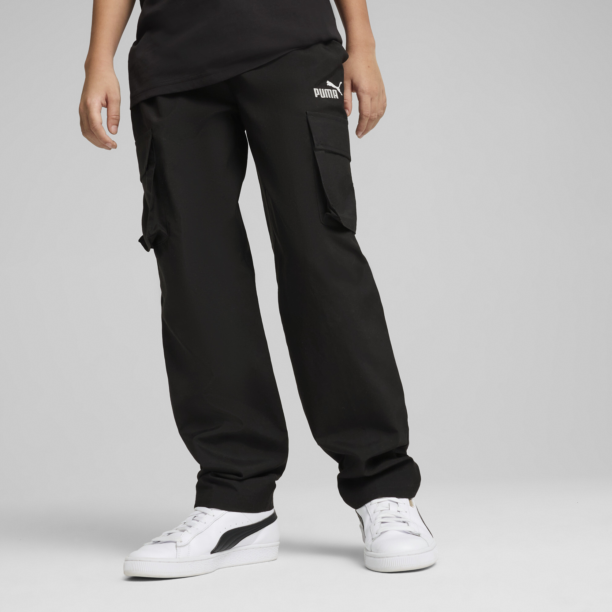 Puma ESS No. 1 Logo Gewebte Cargohose Teenager Für Herren Für Damen Für Kinder | Mit Plain | Black | Größe: 15-16Y