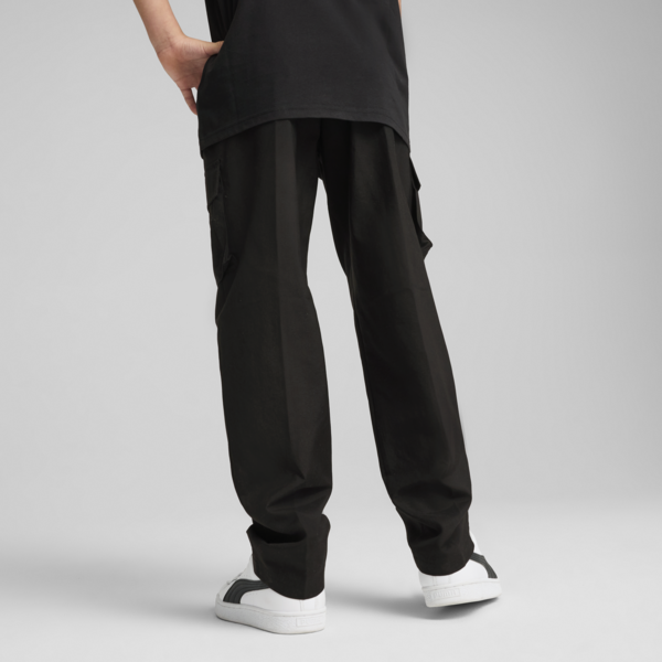 ESS No. 1 Logo Woven Cargo Pants Youth, PUMA Black, large-ZAF