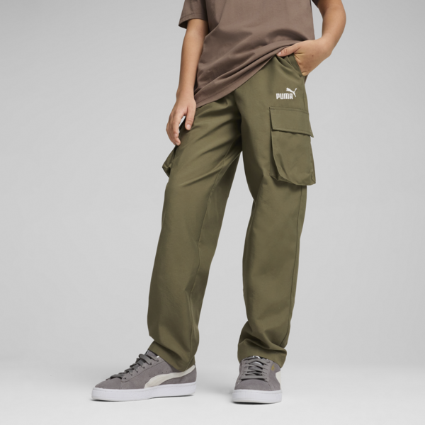 ESS No. 1 Logo Woven Cargo Pants Youth, Loden Green, large-ZAF