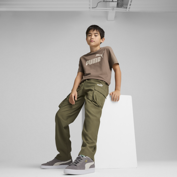 ESS No. 1 Logo Woven Cargo Pants Youth, Loden Green, large-ZAF