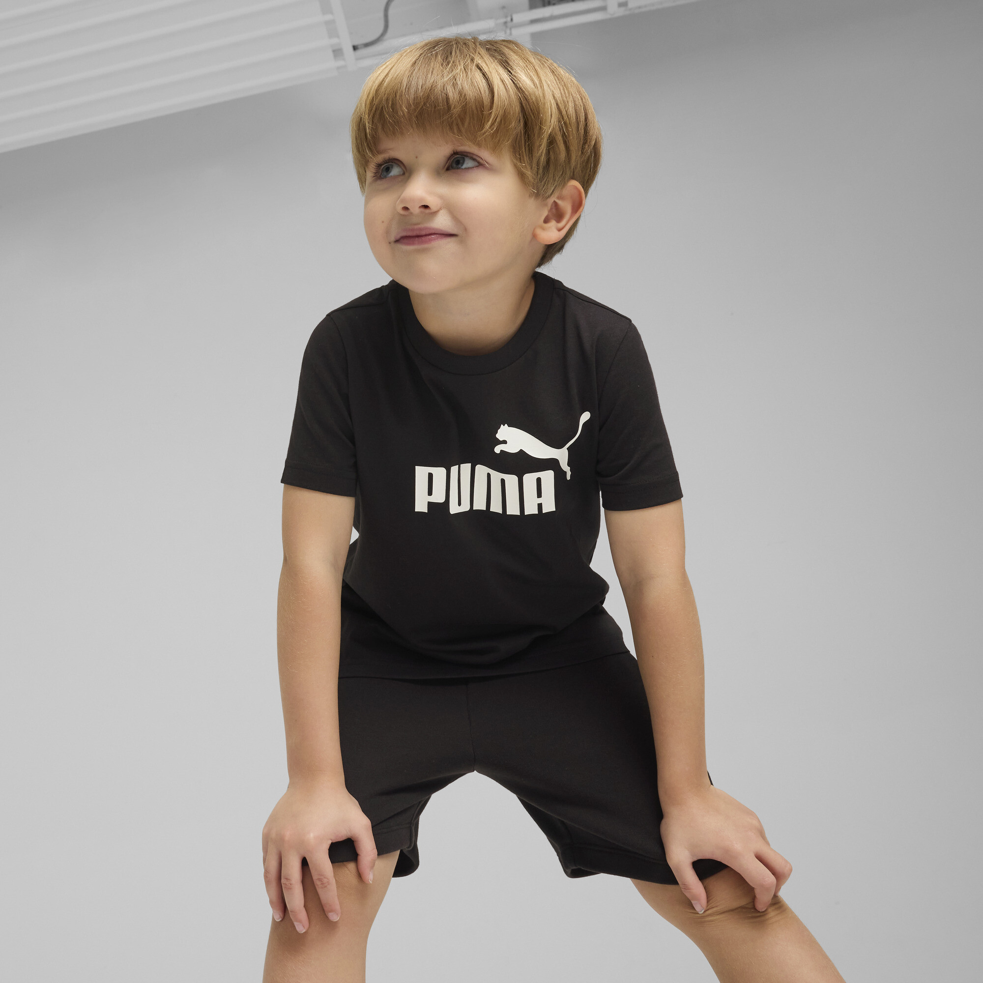 Puma ESS No. 1 Logo T-Shirt Kinder | Mit Logo Print | Black | Größe: 6-7Y