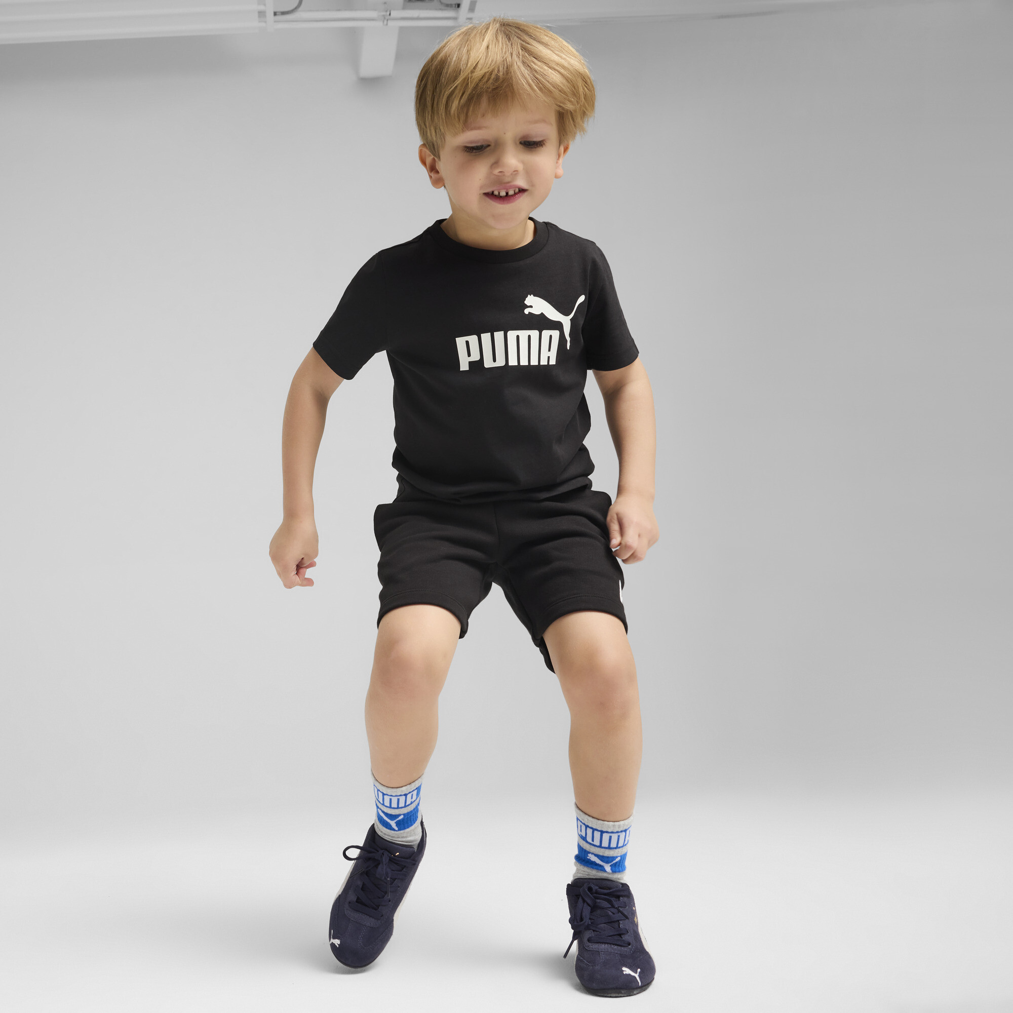 PUMA ESS No. 1-logo T-shirt voor Heren, Zwart, Maat 6-7Y thumbnail 4