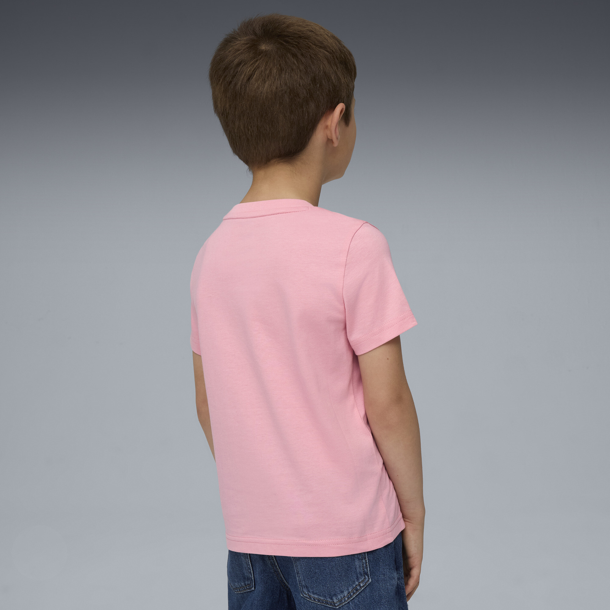 PUMA ESS No. 1-logo T-shirt voor Heren, Roze, Maat 4-5Y thumbnail 3