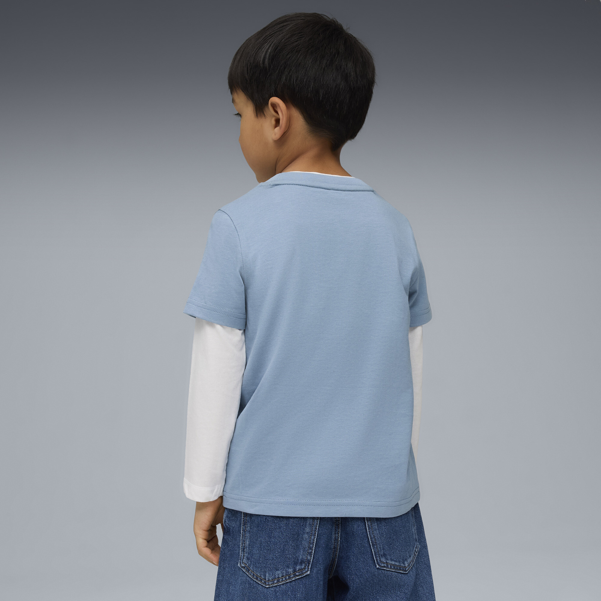 PUMA ESS No. 1-logo T-shirt voor Heren, Blauw, Maat 6-7Y thumbnail 3