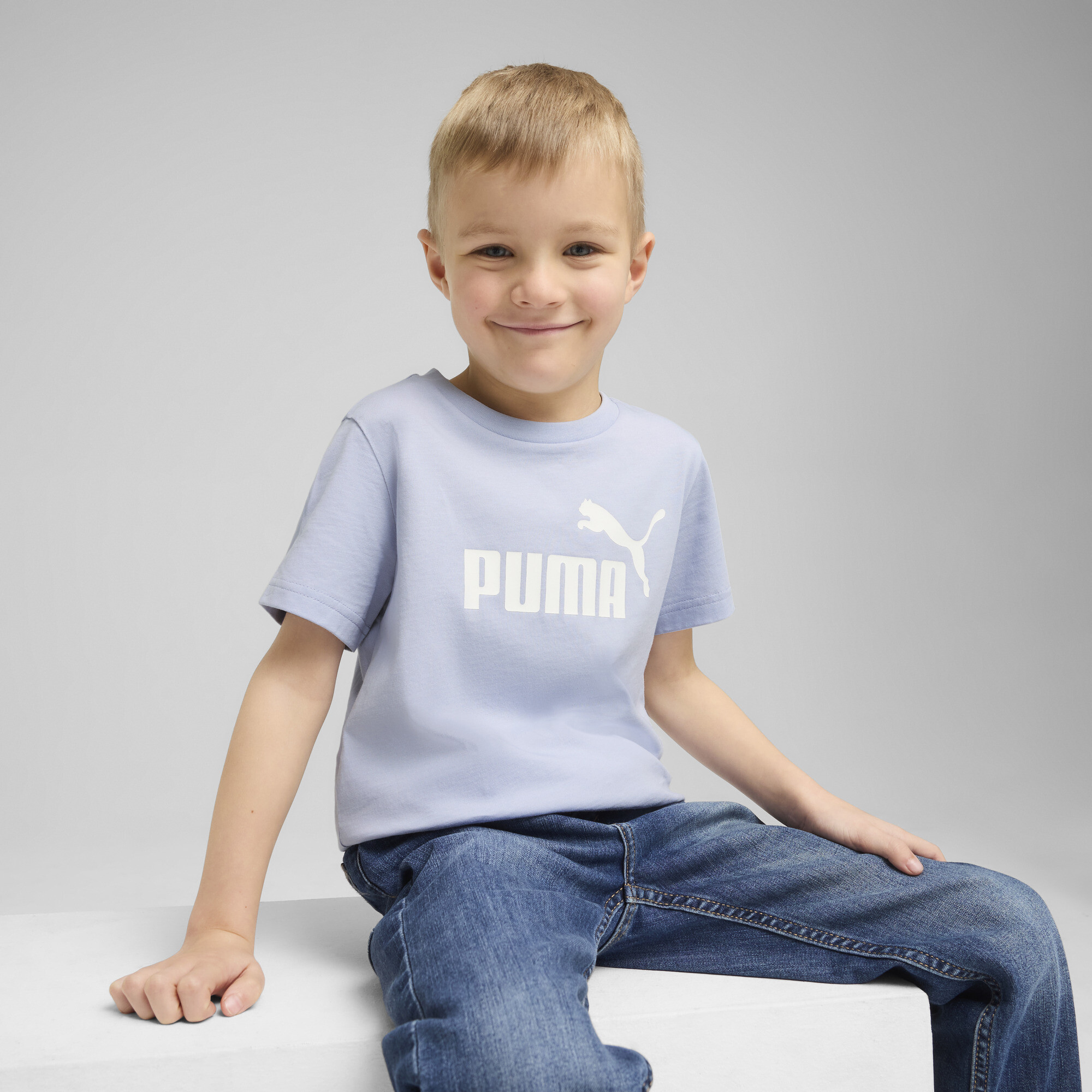 Puma ESS No. 1 Logo T-Shirt Kinder | Mit Plain | Cool Weather | Größe: 5-6Y