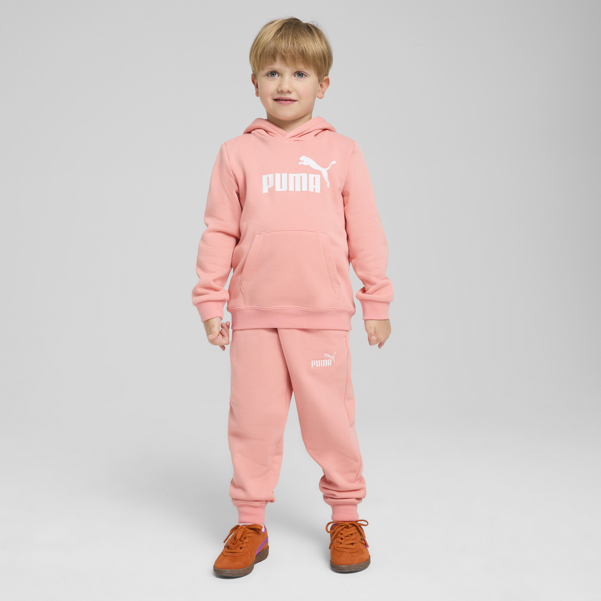 ESS No. 1-logo fleece sweatpant voor Heren, Roze, Maat 5-6Y | PUMA