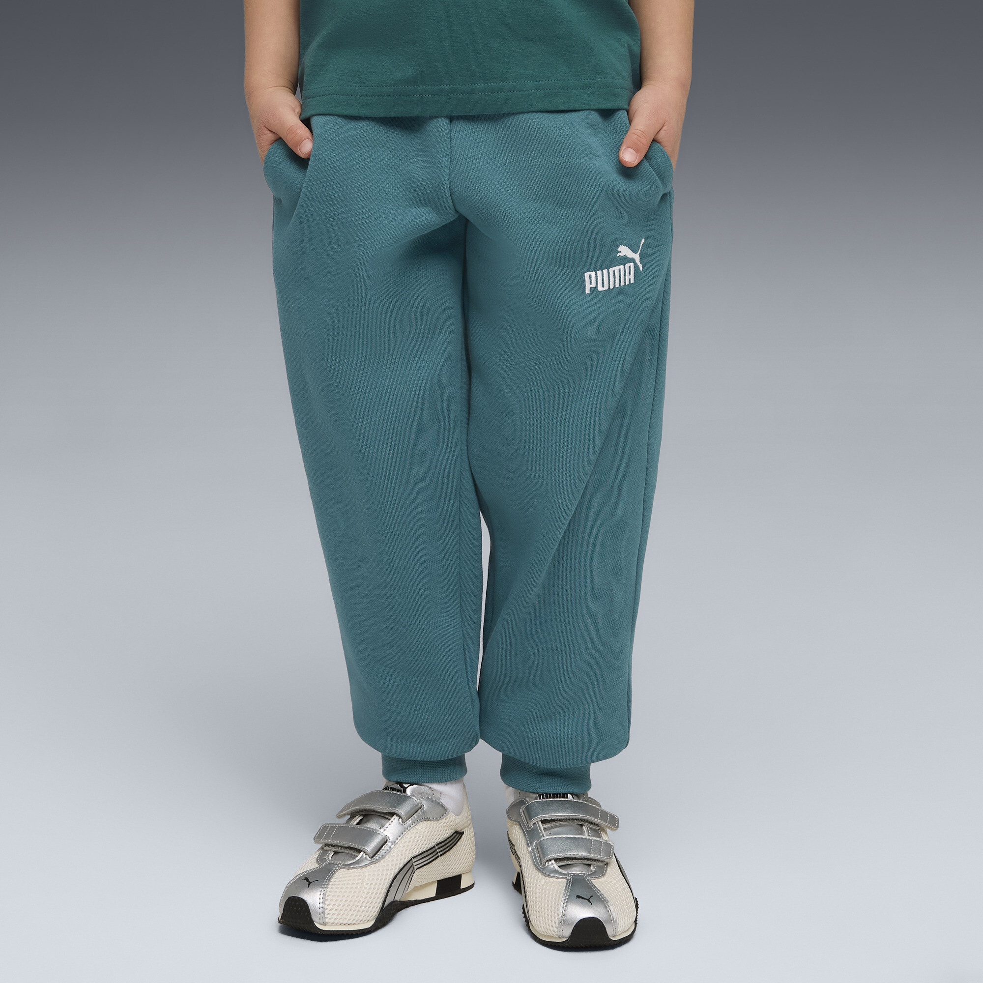 PUMA ESS No. 1-logo fleece sweatpant voor Heren, Maat 2-3Y thumbnail 4