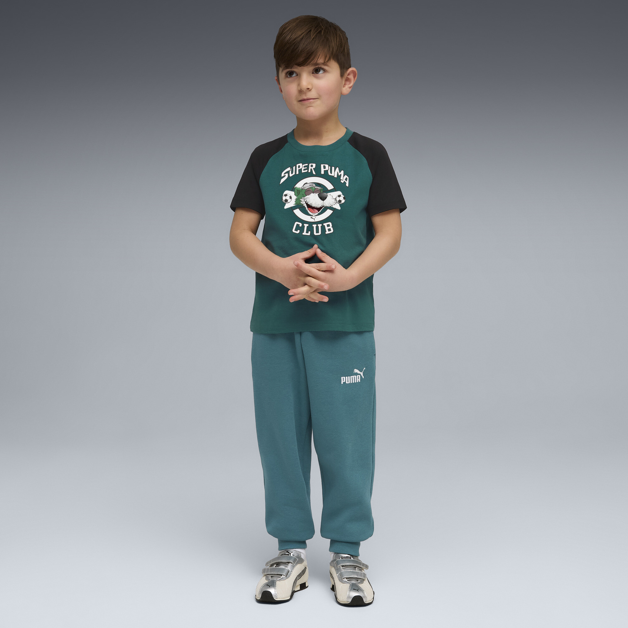 PUMA ESS No. 1-logo fleece sweatpant voor Heren, Maat 2-3Y thumbnail 2